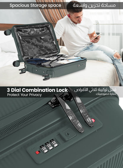 Parajohn Torvio 1 Piece 20 inches Cabin Size Polypropylene Luggage Trolley 55cm