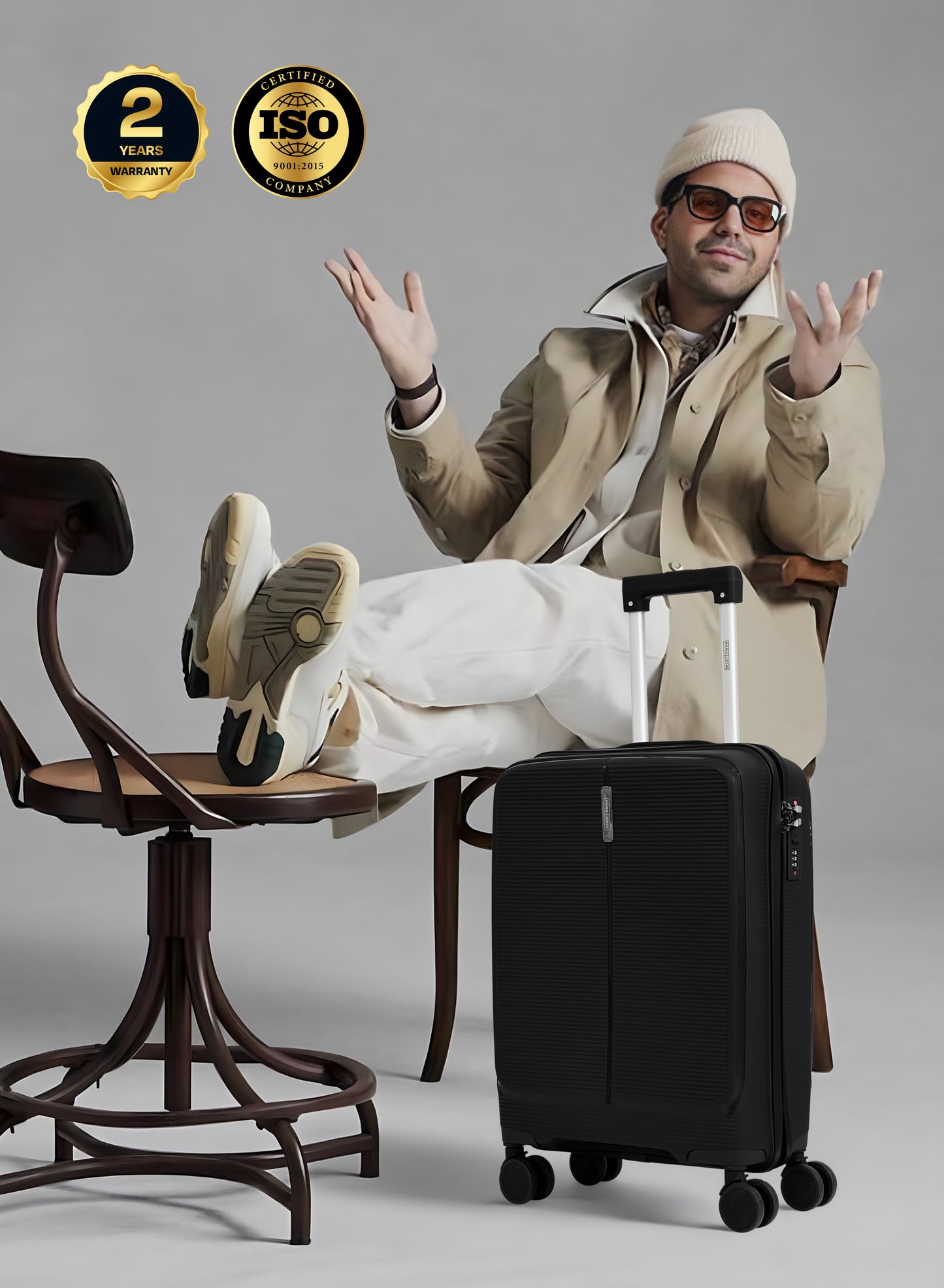 Parajohn Torvio 1 Piece 20 inches Cabin Size Polypropylene Luggage Trolley 55cm