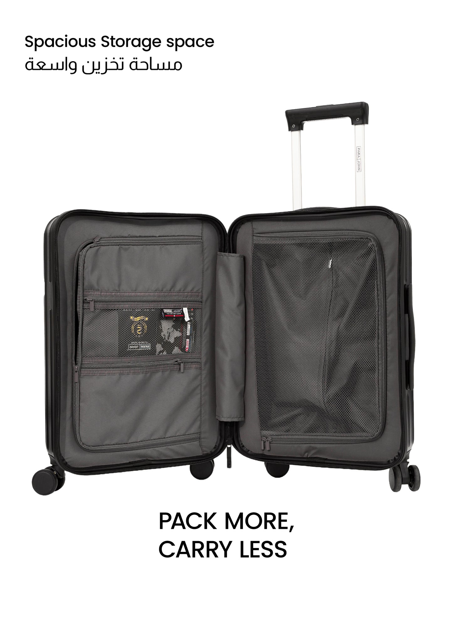 Parajohn VerDex Cabin Size 20 inches luggage with Premium Polycarbonate PC Material- 57 cms carrying 10kg|8 Wheels Hard Sided Trolley