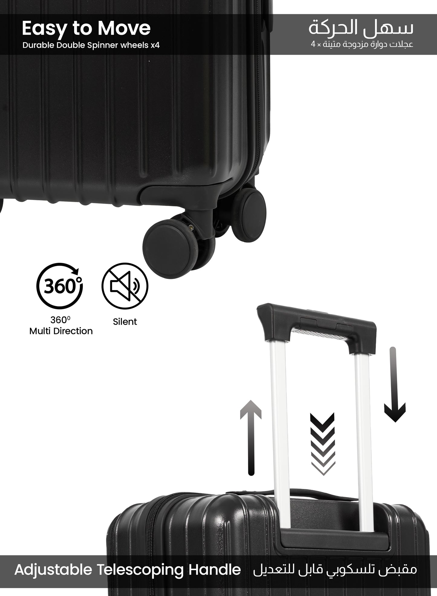 Parajohn VerDex Cabin Size 20 inches luggage with Premium Polycarbonate PC Material- 57 cms carrying 10kg|8 Wheels Hard Sided Trolley