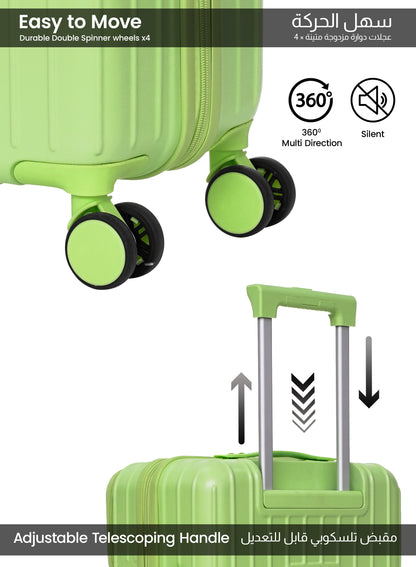 Parajohn VerDex Cabin Size 20 inches luggage with Premium Polycarbonate PC Material- 57 cms carrying 10kg|8 Wheels Hard Sided Trolley