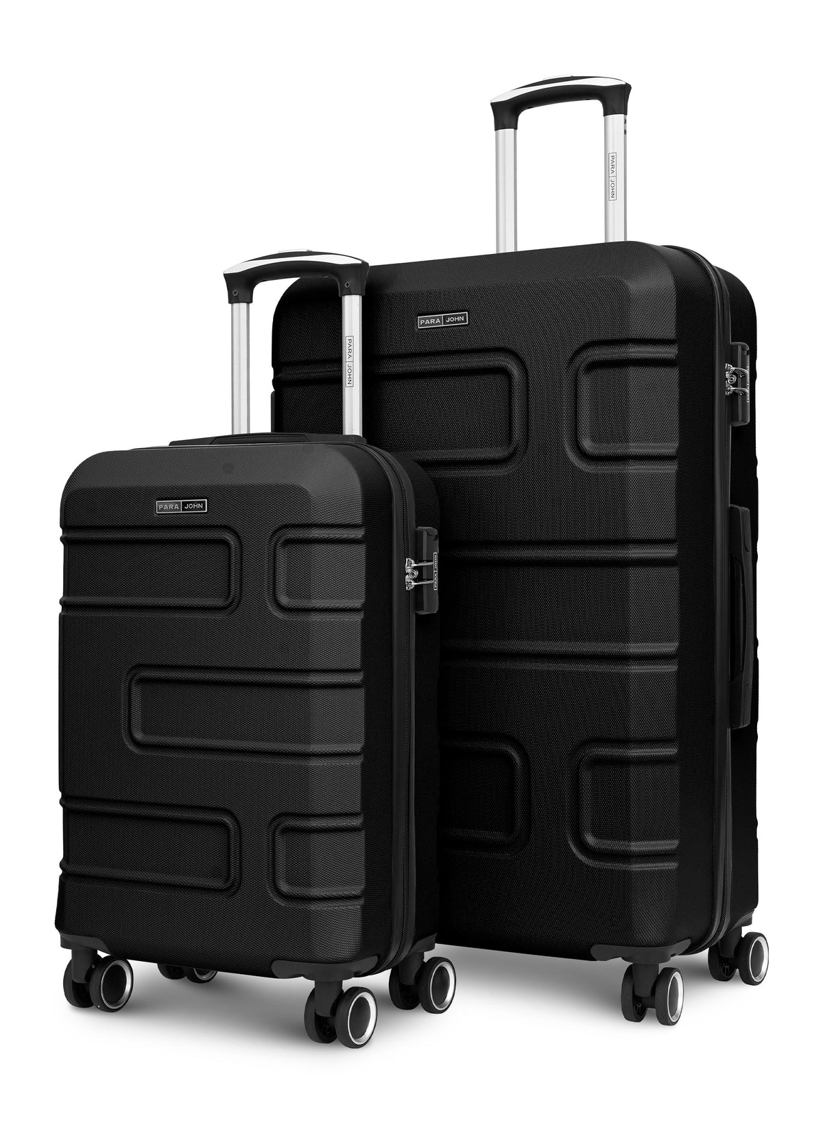 Parajohn Brickbox Series Set of 2 Luggage | Lightweight Small 10KG & Large 30KG ABS 8 Wheels Trolley Hardsided Travel Suitcase  PARAJOHN UAE