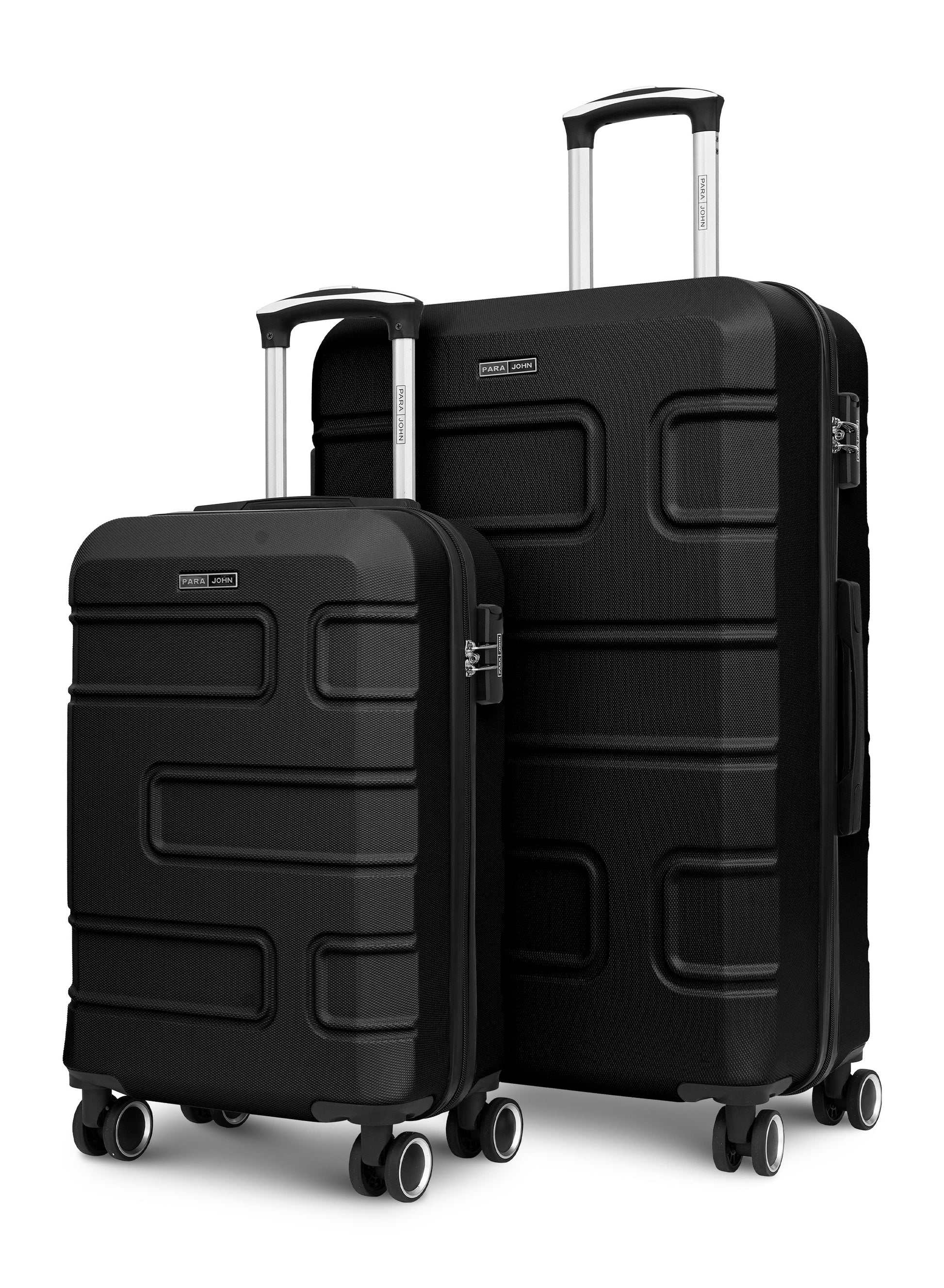 Parajohn Brickbox Series Set of 2 Luggage | Lightweight Small 10KG & Large 30KG ABS 8 Wheels Trolley Hardsided Travel Suitcase PARA JOHN