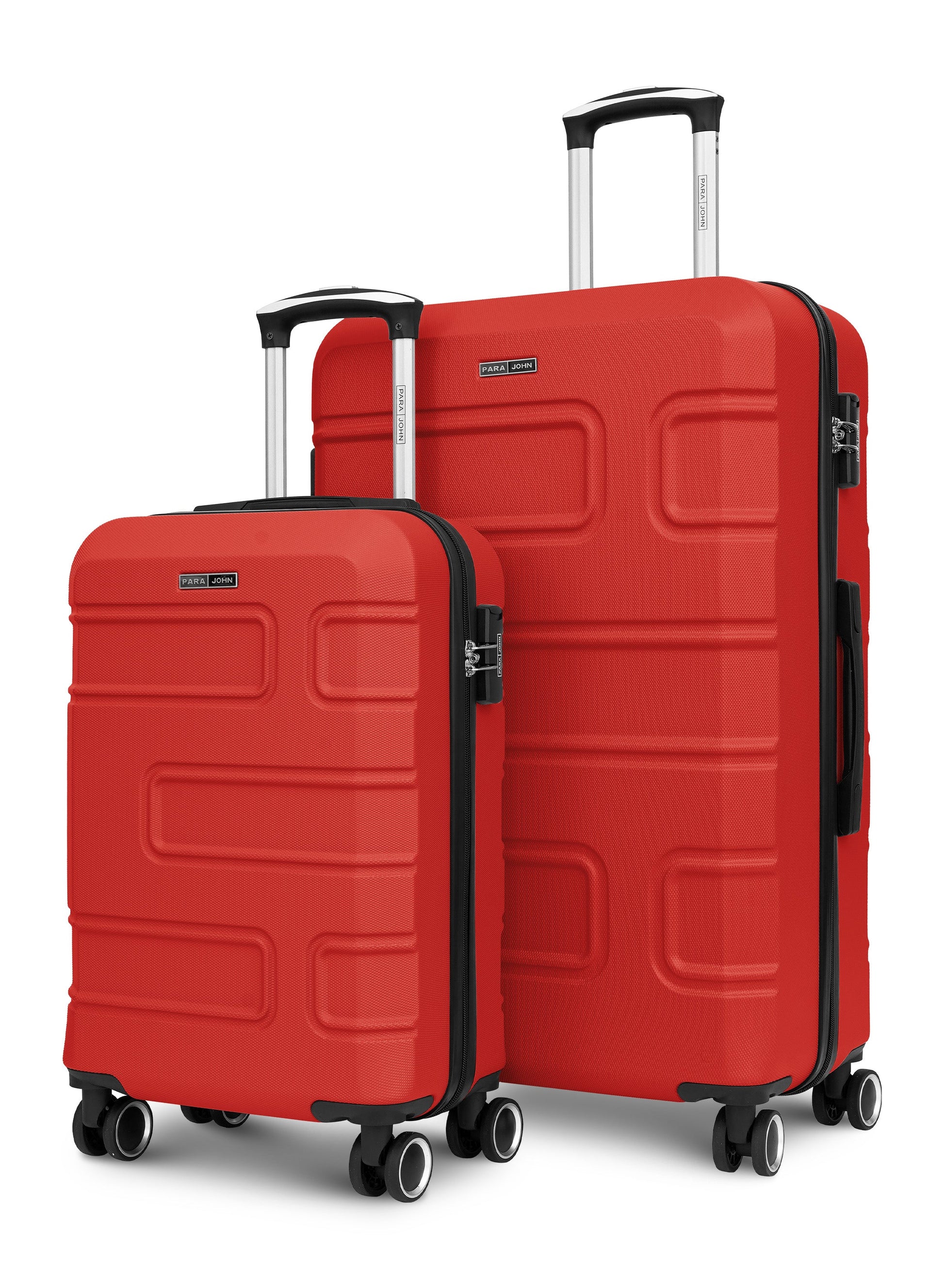 Parajohn Brickbox Series Set of 2 Luggage | Lightweight Small 10KG & Large 30KG ABS 8 Wheels Trolley Hardsided Travel Suitcase PARA JOHN