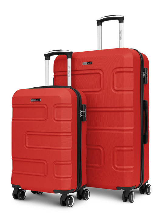 Parajohn Brickbox Series Set of 2 Luggage | Lightweight Small 10KG & Large 30KG ABS 8 Wheels Trolley Hardsided Travel Suitcase PARA JOHN