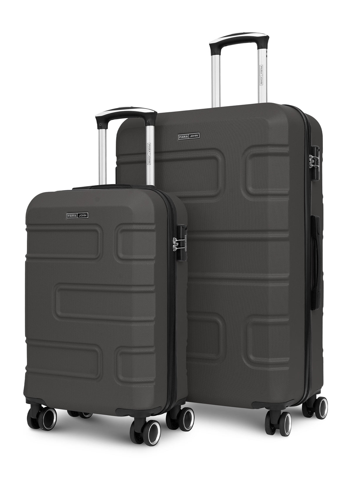Parajohn Brickbox Series Set of 2 Luggage | Lightweight Small 10KG & Large 30KG ABS 8 Wheels Trolley Hardsided Travel Suitcase  PARAJOHN UAE