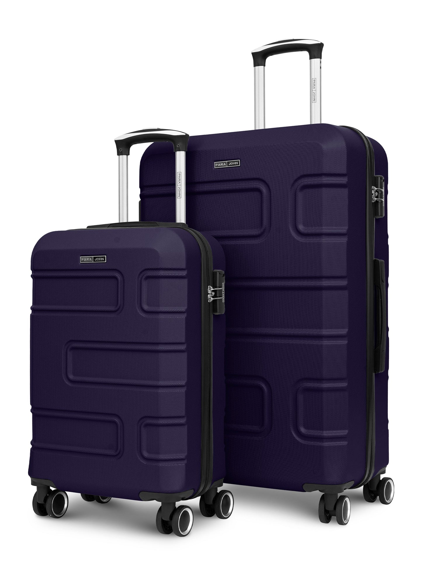 Parajohn Brickbox Series Set of 2 Luggage | Lightweight Small 10KG & Large 30KG ABS 8 Wheels Trolley Hardsided Travel Suitcase PARA JOHN