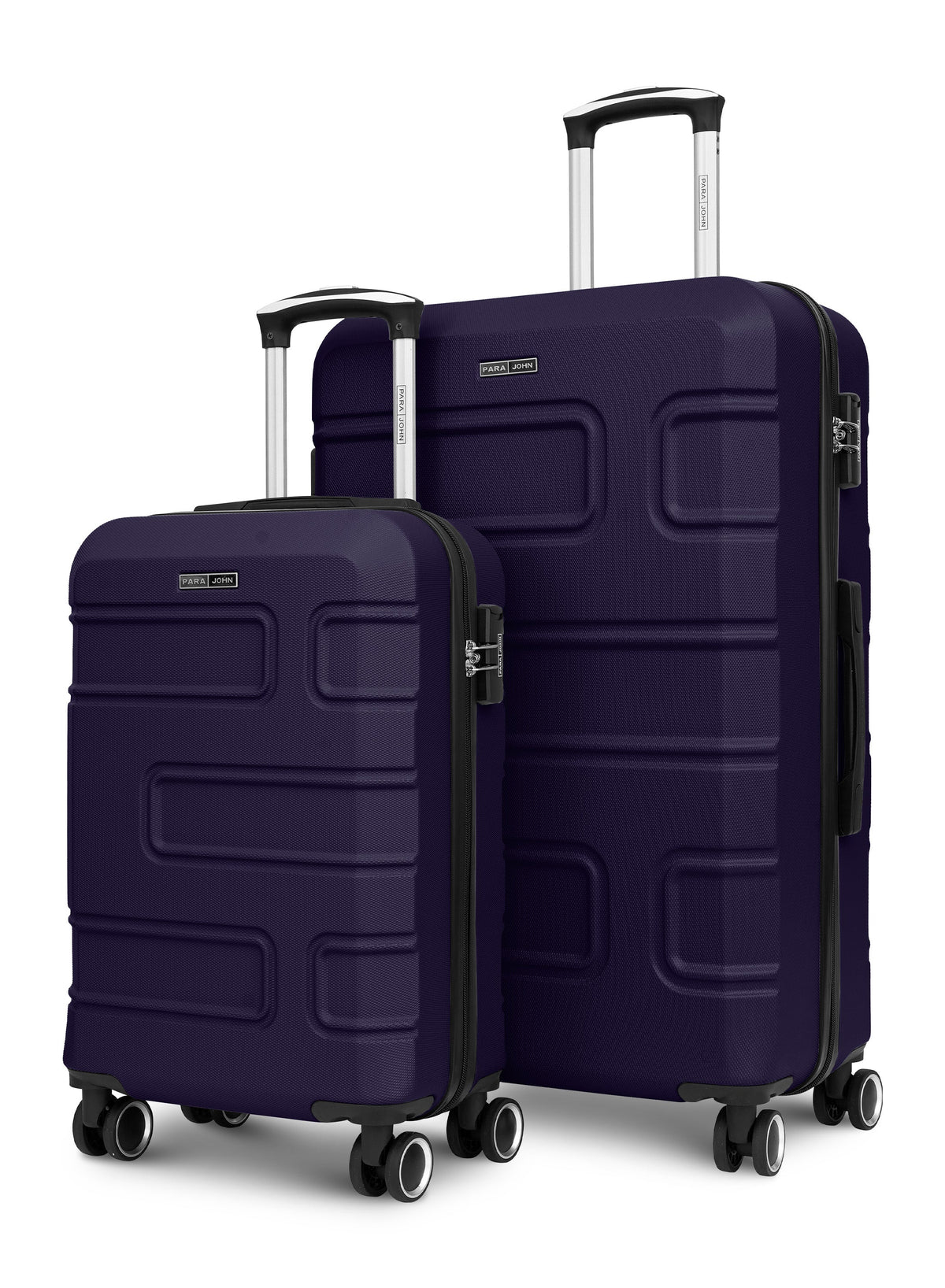 Parajohn Brickbox Series Set of 2 Luggage | Lightweight Small 10KG & Large 30KG ABS 8 Wheels Trolley Hardsided Travel Suitcase  PARAJOHN UAE