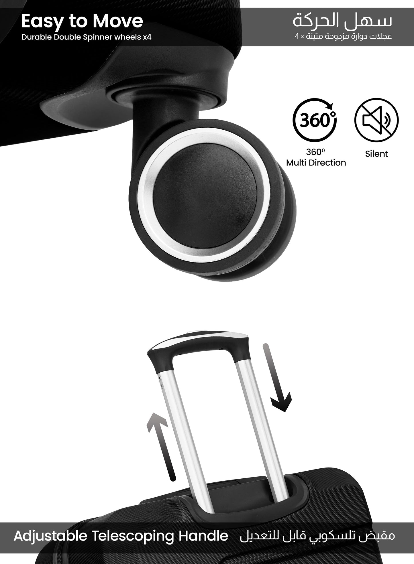 Brickbox 20 inch 8 Wheels Small 10 KG Cabin Size ABS Hard Side Luggage Trolley PARAJOHN UAE