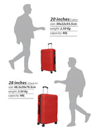 Parajohn Brickbox 20" Small Cabin Luggage – 8-Wheel ABS Hard-Sided Trolley, Lightweight 10KG Travel Suitcase for Easy Mobility  PARAJOHN UAE
