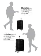 Parajohn Brickbox 20" Small Cabin Luggage – 8-Wheel ABS Hard-Sided Trolley, Lightweight 10KG Travel Suitcase for Easy Mobility  PARAJOHN UAE