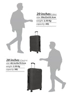 Parajohn Brickbox 20" Small Cabin Luggage – 8-Wheel ABS Hard-Sided Trolley, Lightweight 10KG Travel Suitcase for Easy Mobility  PARAJOHN UAE
