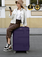Parajohn Brickbox 20" Small Cabin Luggage – 8-Wheel ABS Hard-Sided Trolley, Lightweight 10KG Travel Suitcase for Easy Mobility  PARAJOHN UAE