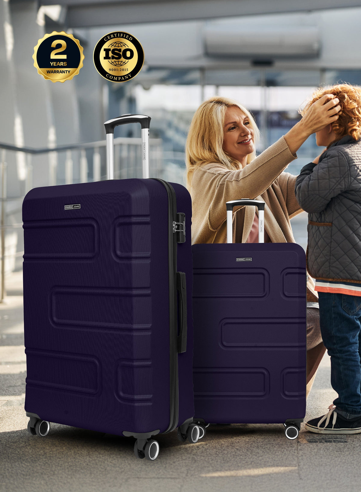 Parajohn Brickbox 20" Small Cabin Luggage – 8-Wheel ABS Hard-Sided Trolley, Lightweight 10KG Travel Suitcase for Easy Mobility  PARAJOHN UAE