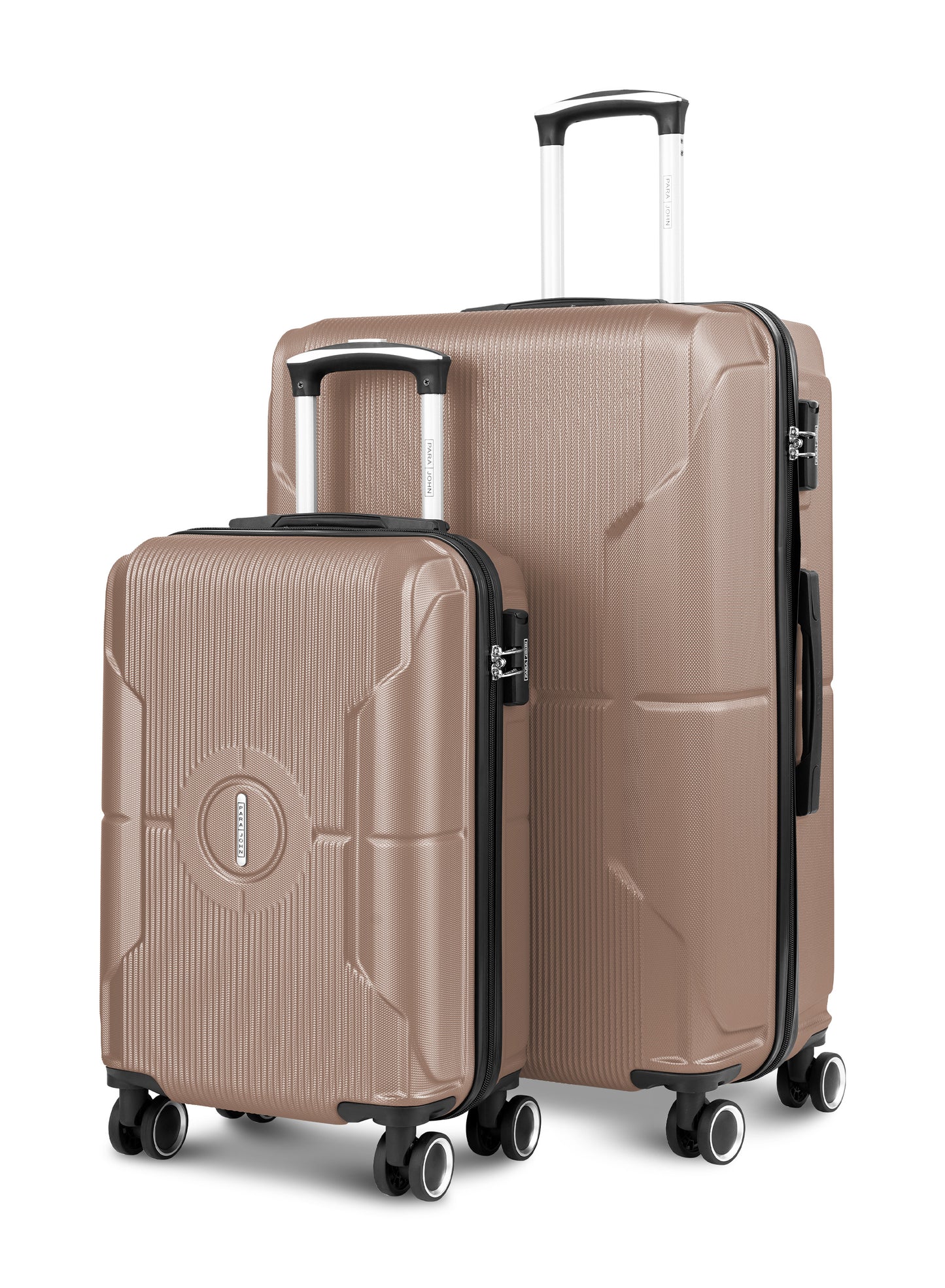 Parajohn Armorix Series Set of 2 Luggage | Lightweight Small 10KG & Large 30KG ABS 8 Wheels Trolley Hardsided Travel Suitcase