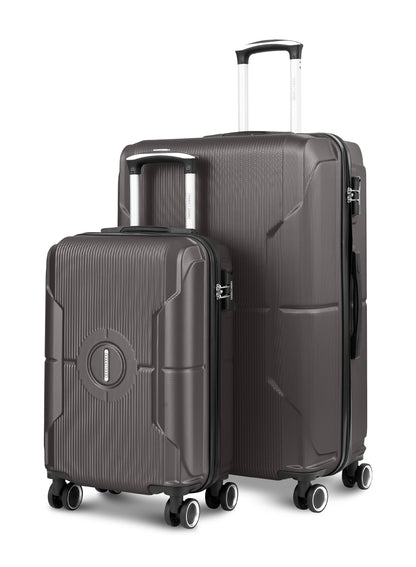 Parajohn Armorix Series Set of 2 Luggage | Lightweight Small 10KG & Large 30KG ABS 8 Wheels Trolley Hardsided Travel Suitcase