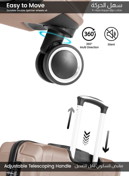 Parajohn Armorix 20 inch 8 Wheels Small 10 KG Cabin Size ABS Hard Side Luggage Trolley