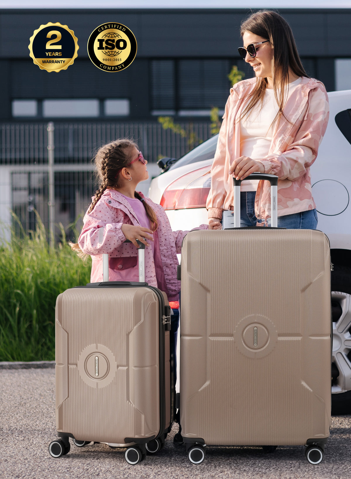 Parajohn Armorix Series 28'' Large ABS Luggage | 30KG 8-Wheel Suitcase