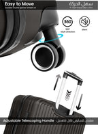 Parajohn VERTEX Series Set of 2 Luggage | Lightweight Small 10KG & Large 30KG ABS 8 Wheels Trolley Hardsided Travel Suitcase  PARAJOHN UAE