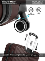 Parajohn VERTEX Series Set of 2 Luggage | Lightweight Small 10KG & Large 30KG ABS 8 Wheels Trolley Hardsided Travel Suitcase  PARAJOHN UAE