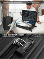Parajohn VERTEX Series Set of 2 Luggage | Lightweight Small 10KG & Large 30KG ABS 8 Wheels Trolley Hardsided Travel Suitcase  PARAJOHN UAE