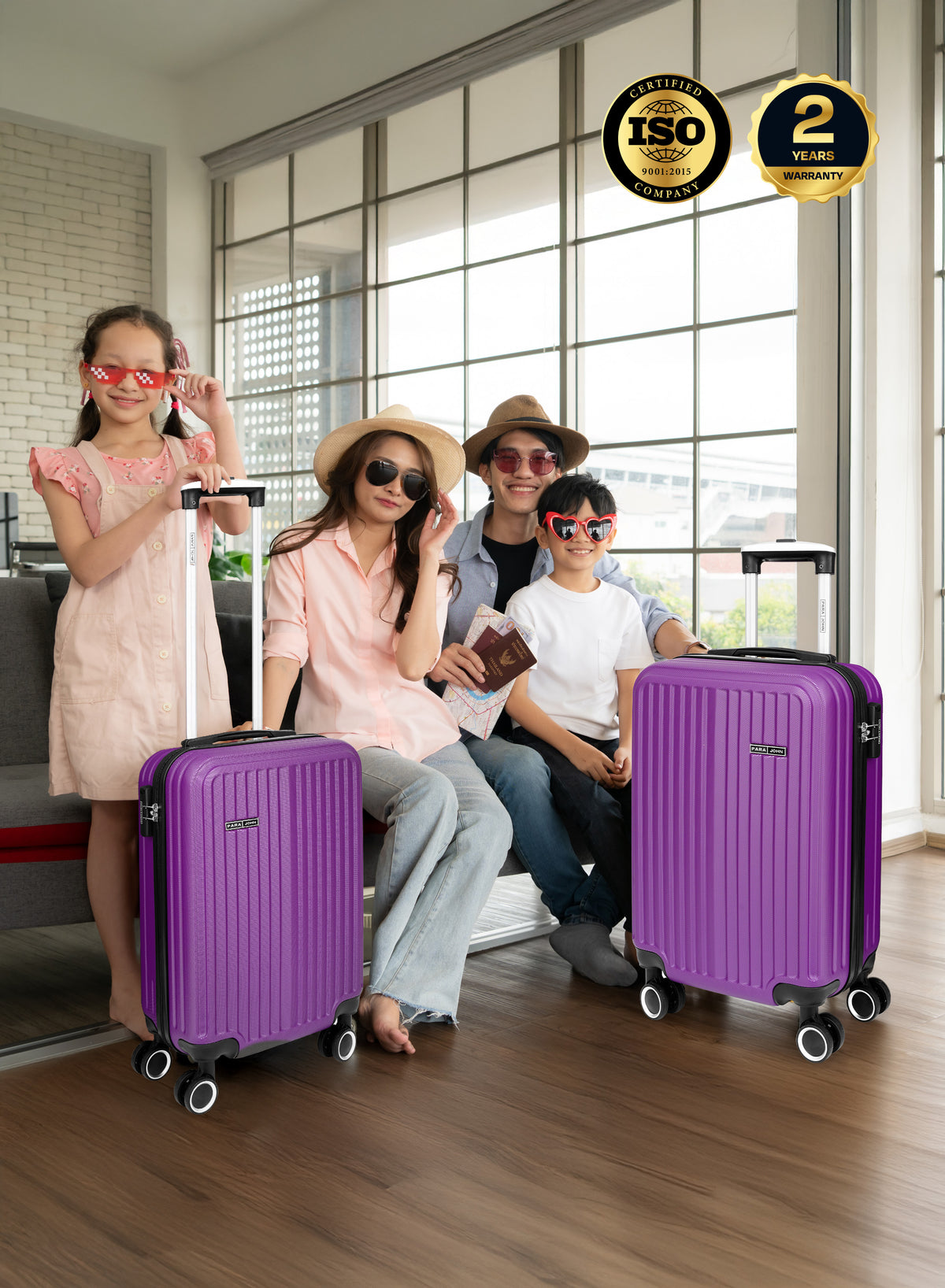 Parajohn Vertex Series 20" Cabin ABS Luggage | 10KG 8-Wheel Suitcase