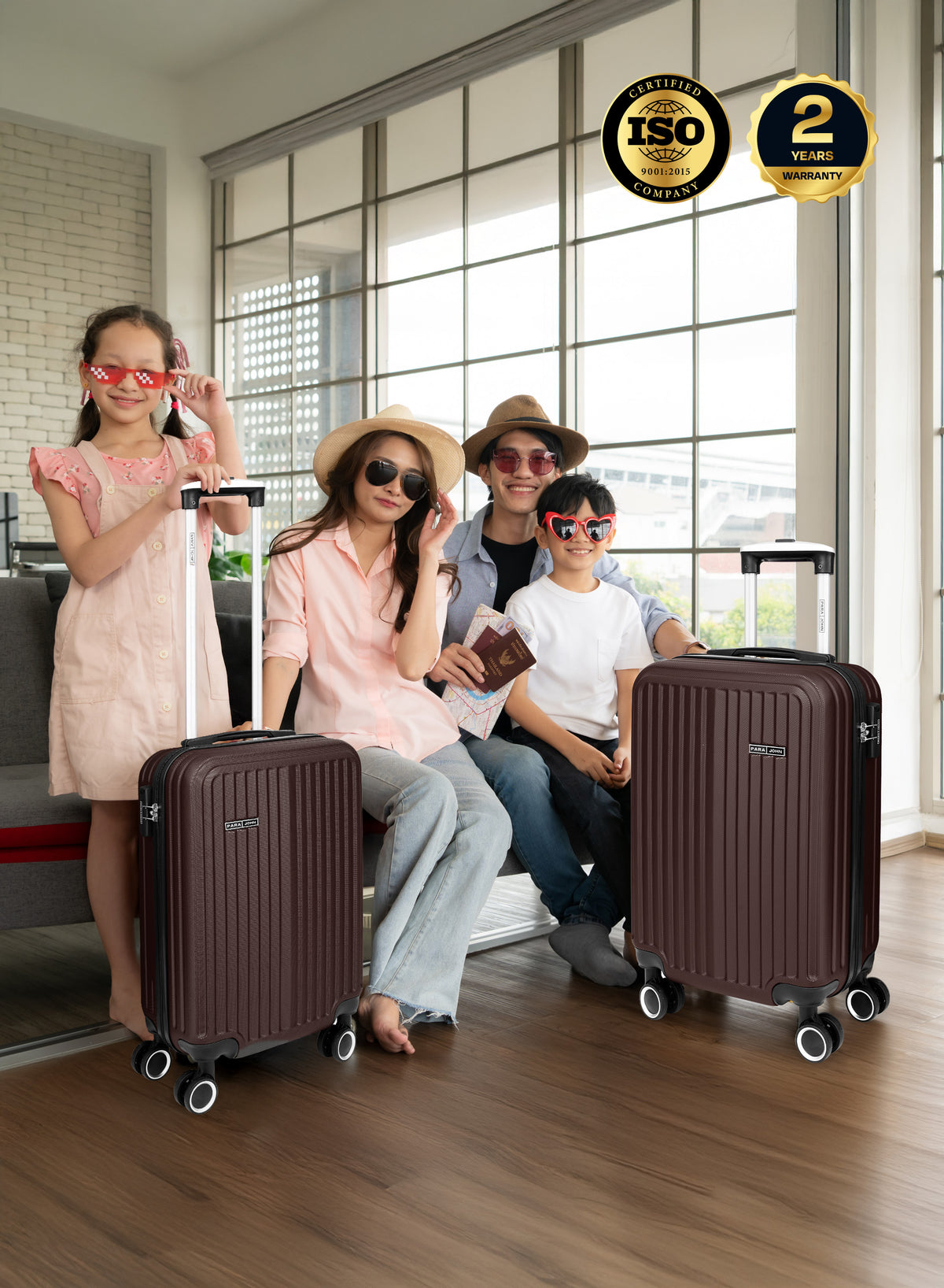Parajohn Vertex Series 20" Cabin ABS Luggage | 10KG 8-Wheel Suitcase