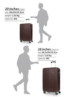 Parajohn VERTEX Series Set of 2 Luggage | Lightweight Small 10KG & Large 30KG ABS 8 Wheels Trolley Hardsided Travel Suitcase  PARAJOHN UAE
