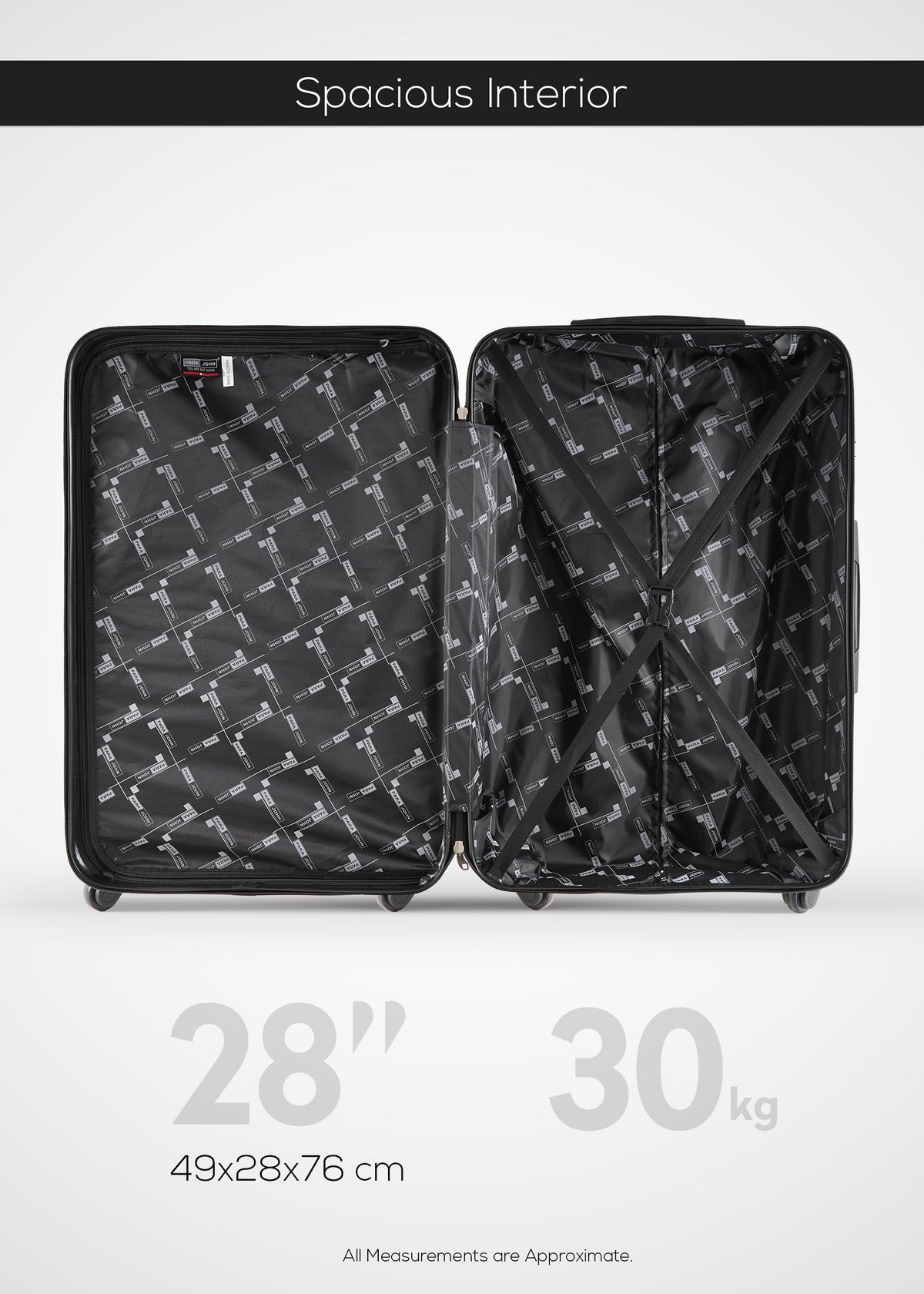 VERTEX Series 1 Piece Durable Lightweight Large 28 inches Carrying 30KG Material-ABS 4 Wheels Hard sided Travel Suitcase  PARAJOHN UAE