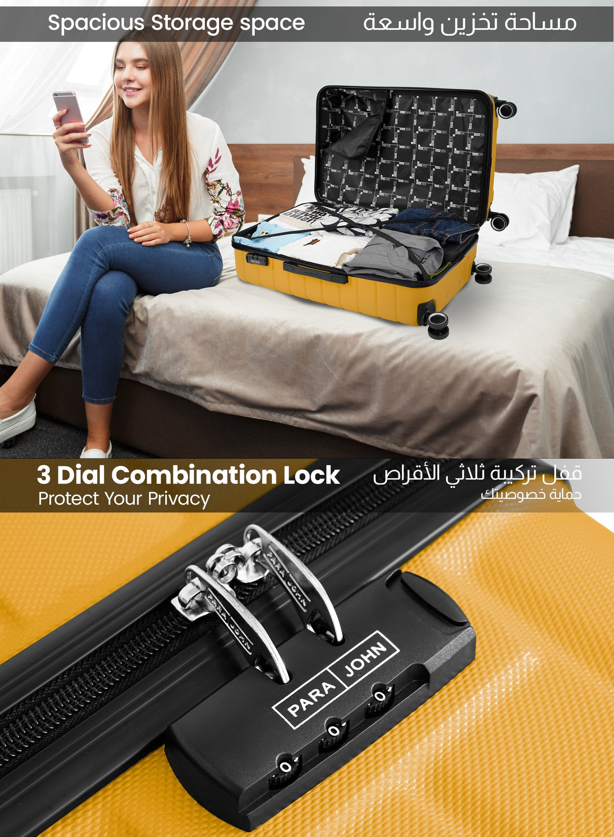 POPGLIDE Series 1 Piece Durable Lightweight Large 28 inches Carrying 30KG Material-ABS 8 Wheels Hard sided Travel Suitcase  PARAJOHN UAE