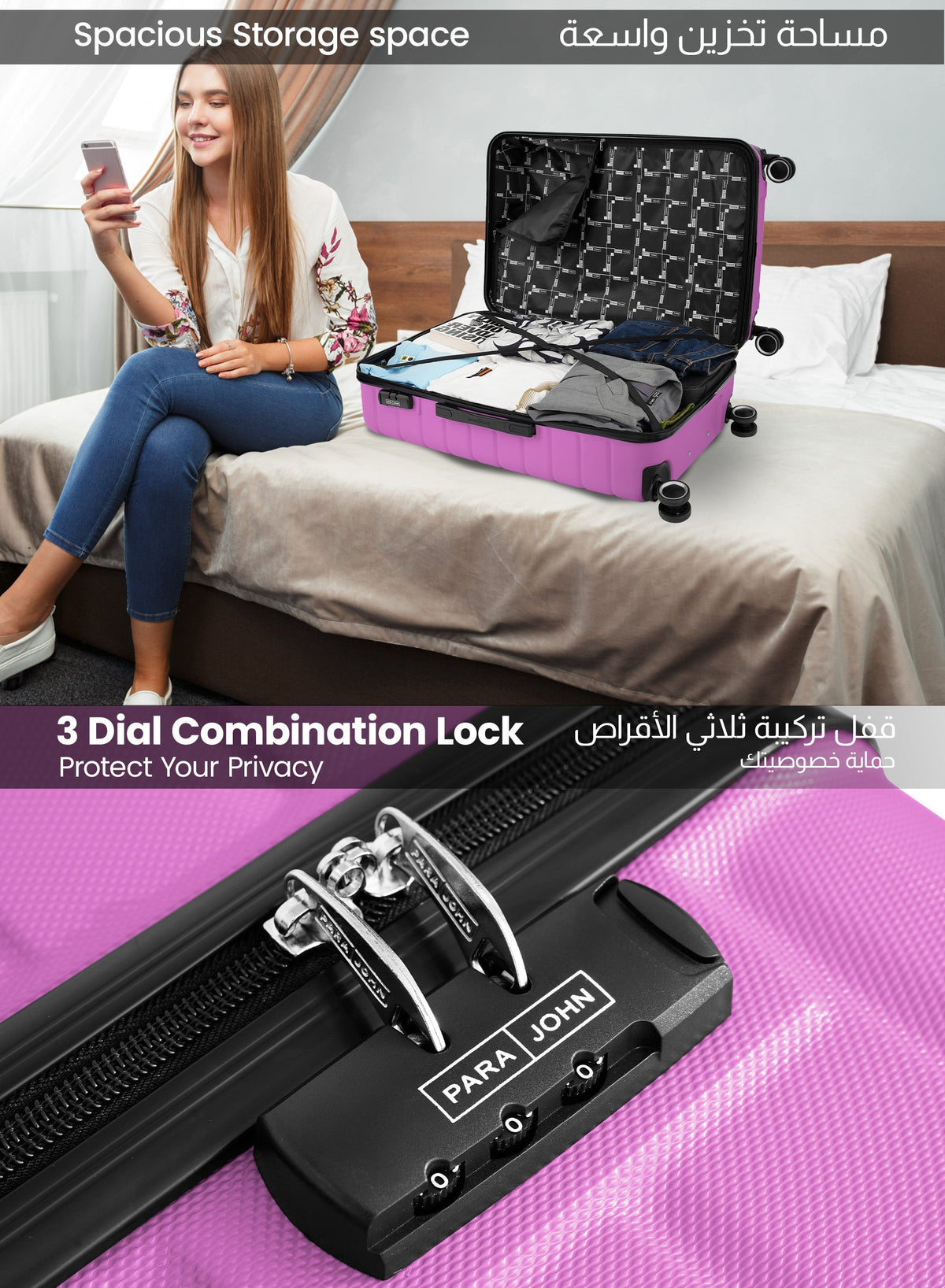 POPGLIDE Series 1 Piece Durable Lightweight Large 28 inches Carrying 30KG Material-ABS 8 Wheels Hard sided Travel Suitcase  PARAJOHN UAE