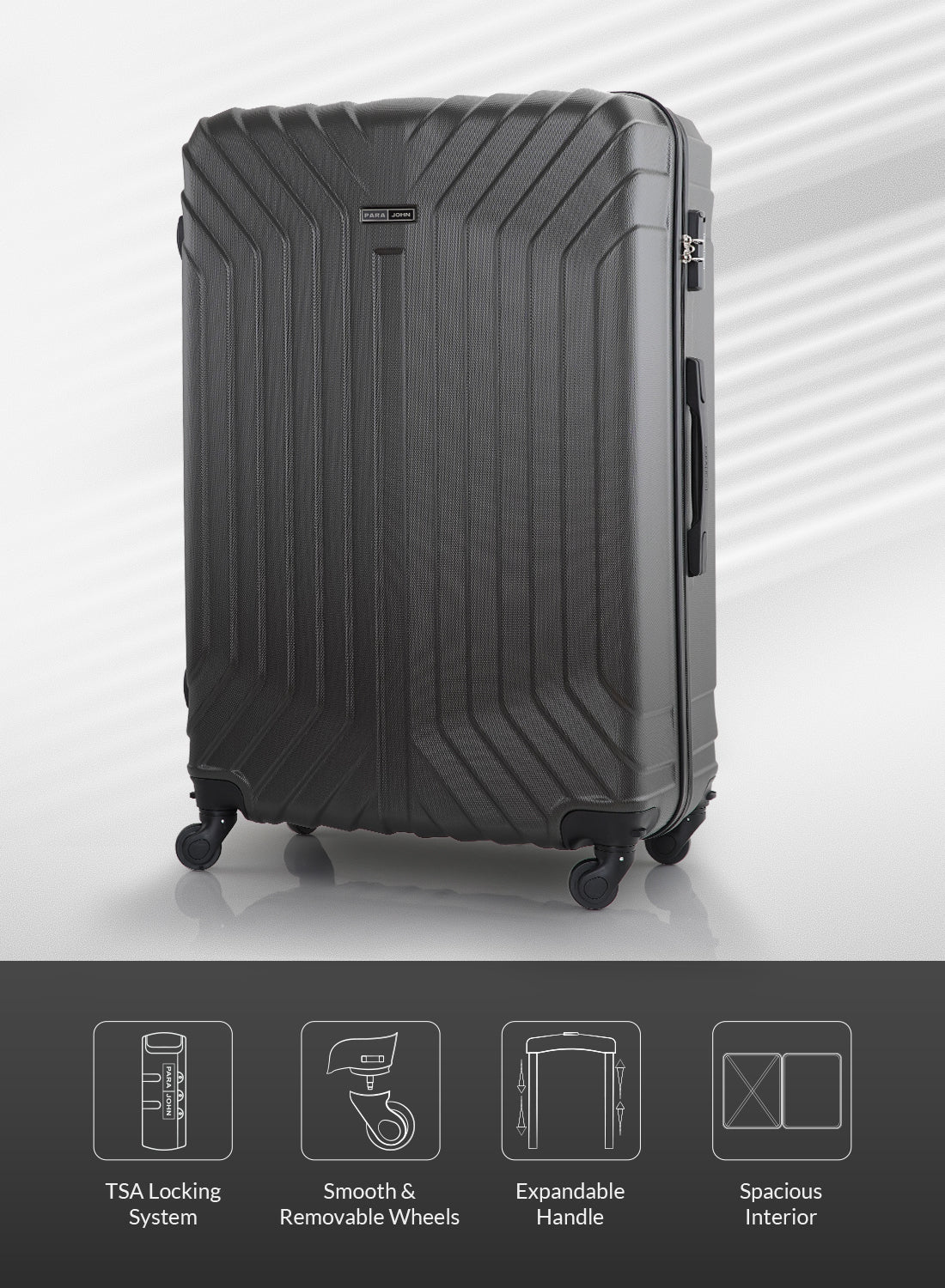 Noir 2 Pieces Hard Side Luggage Set