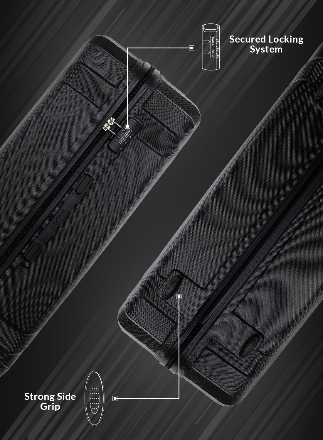 Noir 2 Pieces Hard Side Luggage Set