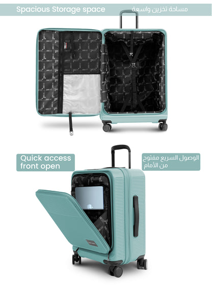 Parajohn FRONTARA Series Set of 2 Front Open ABS + Polycarbonate 20KG+30KG  Premium Luggage Set