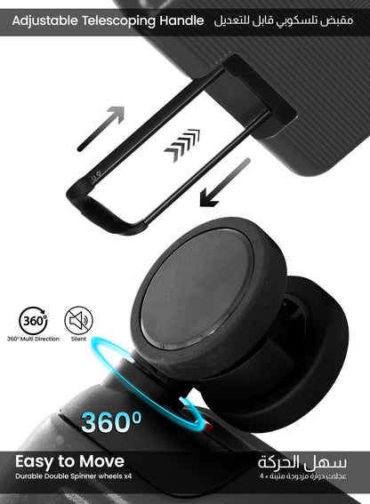 Parajohn FRONTARA Series Set of 2 Front Open ABS + Polycarbonate 20KG+30KG  Premium Luggage Set