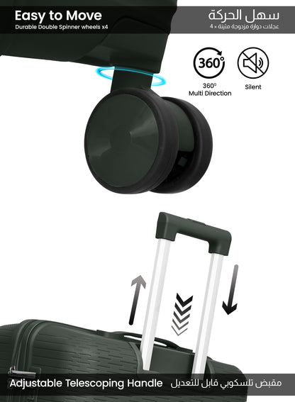 Parajohn Skyline Series Set of 2 Polypropylene 10KG+30KG  Premium Luggage Set