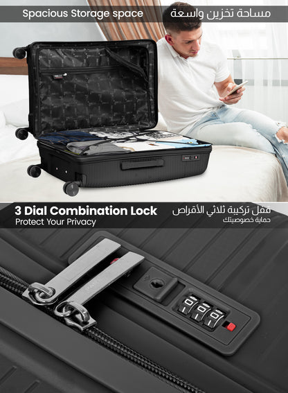 Parajohn Skyline Series Set of 2 Polypropylene 10KG+30KG  Premium Luggage Set