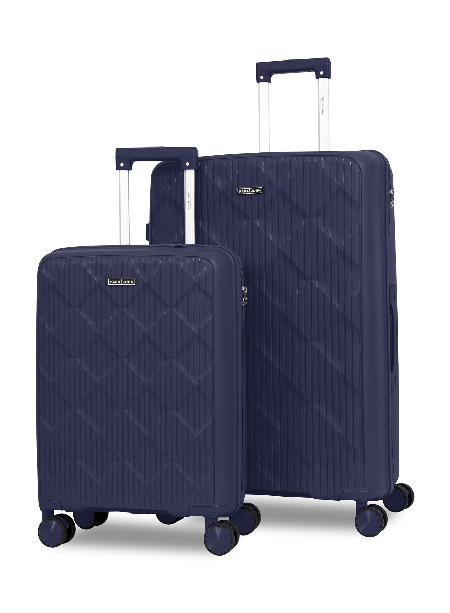 Parajohn CarryX Series Set of 2 Luggage| Small 10KG & Large 30KG Polypropylene 8 Wheel Trolley Hardsided Travel Suitcase