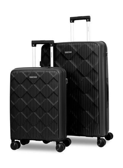 Parajohn CarryX Series Set of 2 Luggage| Small 10KG & Large 30KG Polypropylene 8 Wheel Trolley Hardsided Travel Suitcase