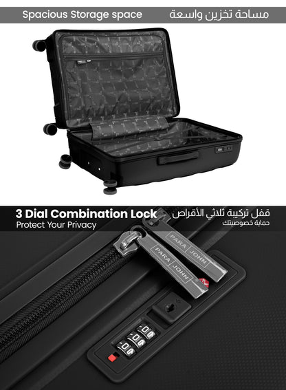 Parajohn CarryX Series Set of 2 Luggage| Small 10KG & Large 30KG Polypropylene 8 Wheel Trolley Hardsided Travel Suitcase