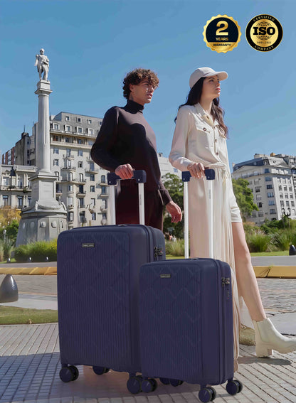 Parajohn CarryX Series Set of 2 Luggage| Small 10KG & Large 30KG Polypropylene 8 Wheel Trolley Hardsided Travel Suitcase