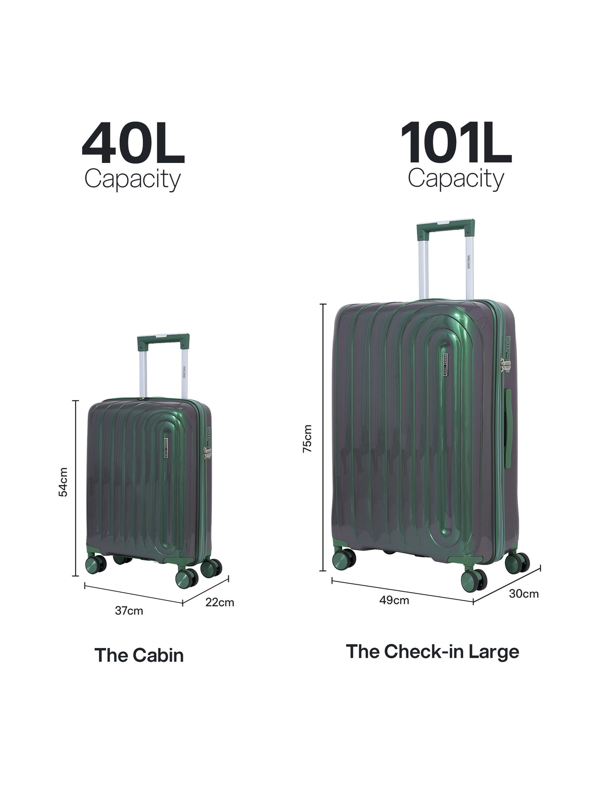 Parajohn ARMOUR - Colour-Shift PP Luggage Set of 2  PARAJOHN UAE
