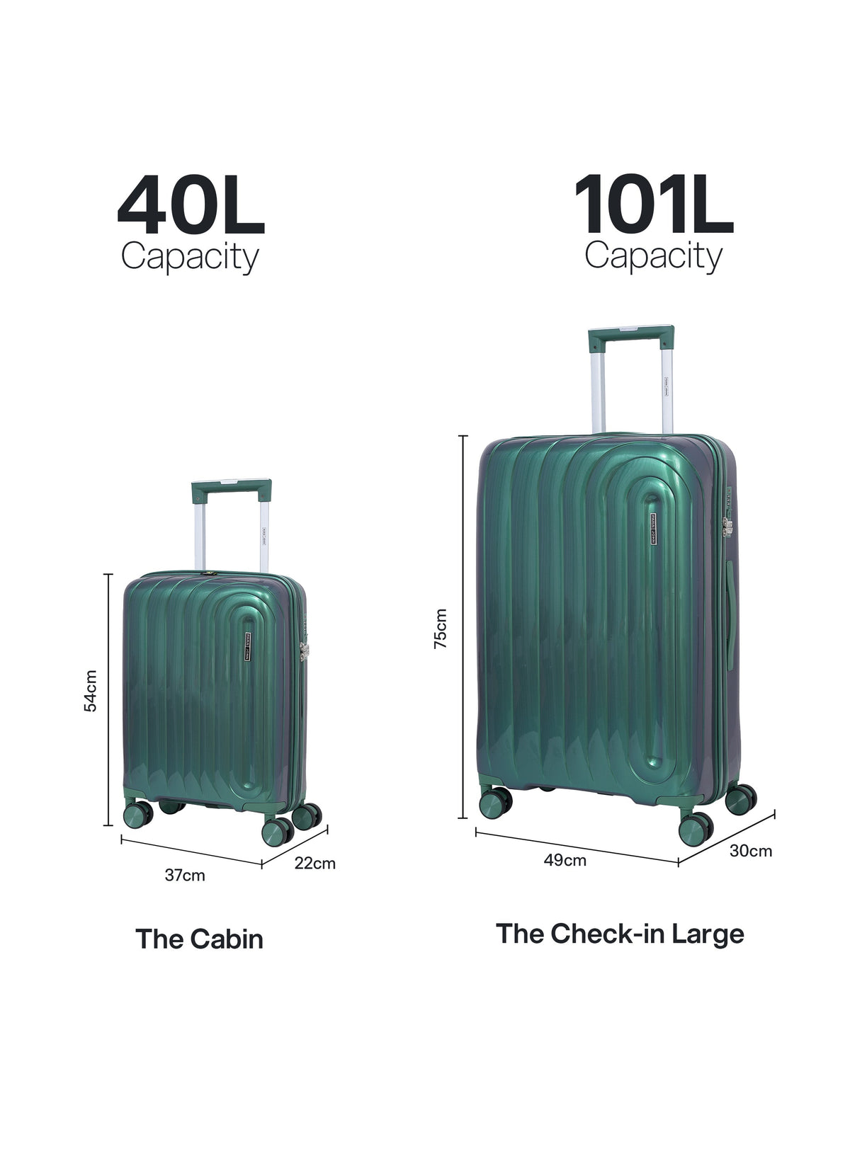 Parajohn ARMOUR - Colour-Shift PP Luggage Set of 2  PARAJOHN UAE