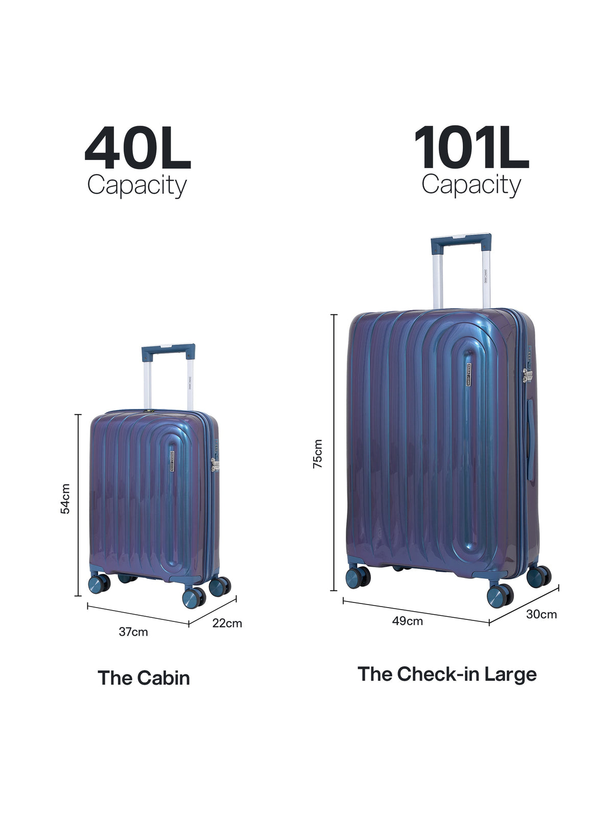 Parajohn ARMOUR - Colour-Shift PP Luggage Set of 2  PARAJOHN UAE