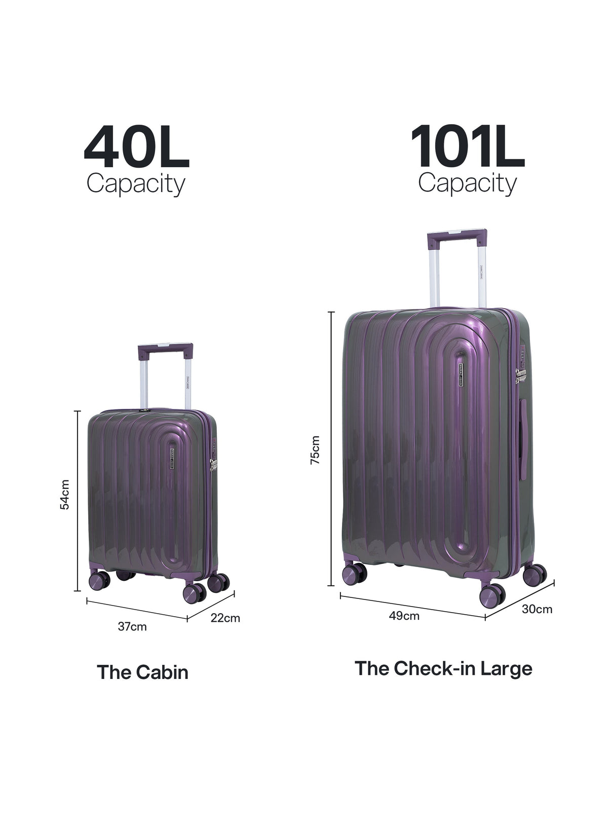 Parajohn ARMOUR - Colour-Shift PP Luggage Set of 2  PARAJOHN UAE