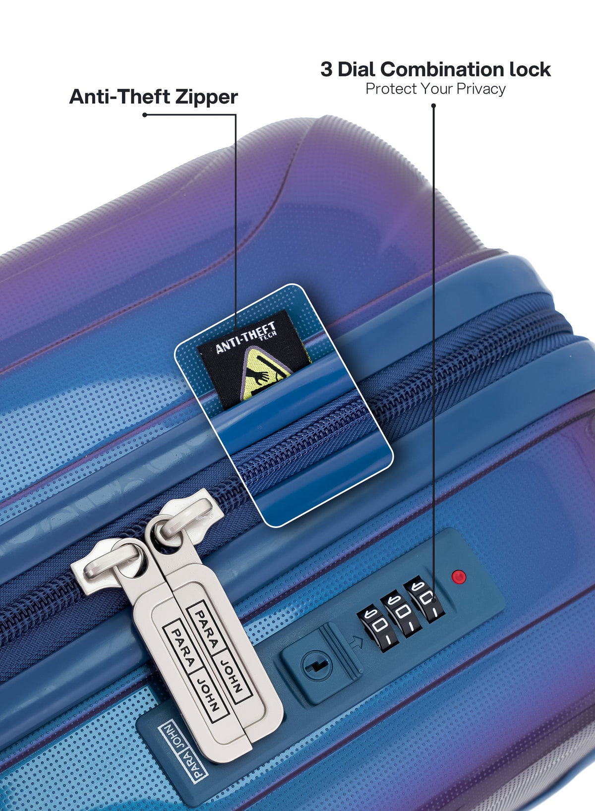 Parajohn ARMOUR - Colour-Shift PP Luggage Set of 2  PARAJOHN UAE