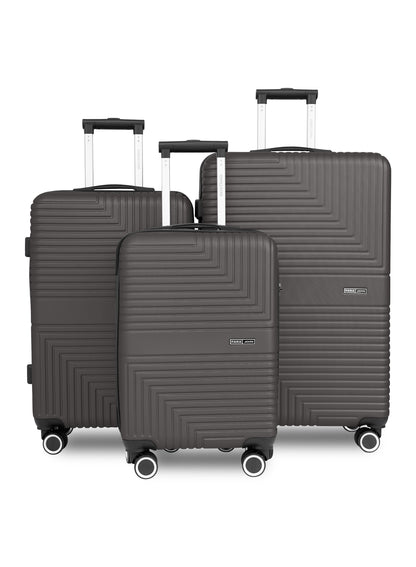 Parajohn Geoflex 3 Piece Lightweight ABS 20, 24 & 28 inches 8 Wheels Luggage Set + Free Backpack