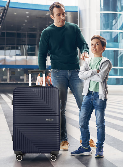 Parajohn Geoflex 3 Piece Lightweight ABS 20, 24 & 28 inches 8 Wheels Luggage Set + Free Backpack