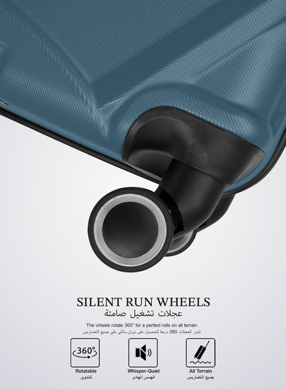 مجموعة حقائب سفر ماتريكس ذات العجلات الصلبة المصنوعة من مادة ABS المكونة من 3 قطع
