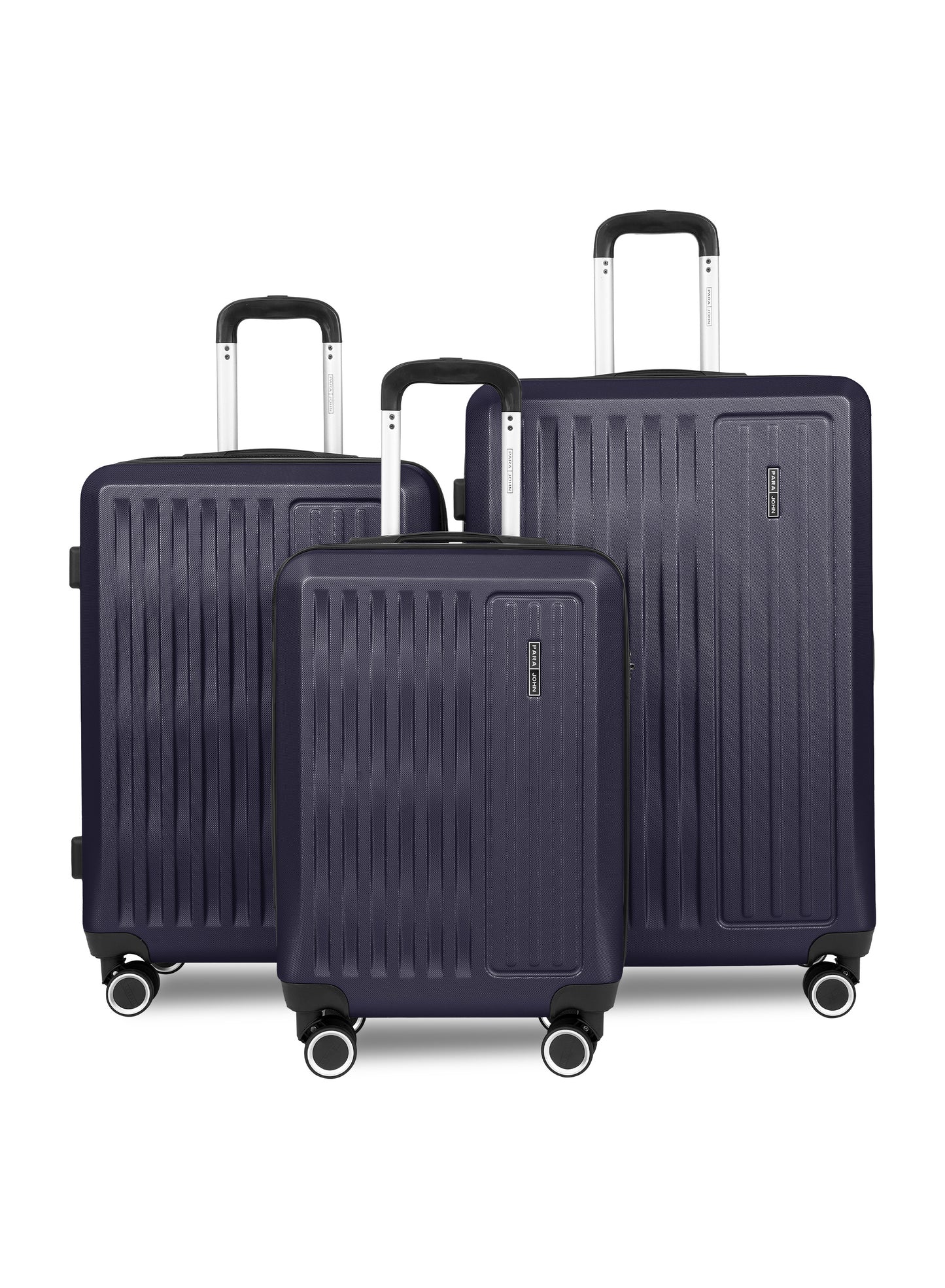Parajohn Nexus Series 3 Piece Lightweight Luggage Set | Small 10KG, Medium 20KG & Large 30KG ABS 8 Wheels Luggage